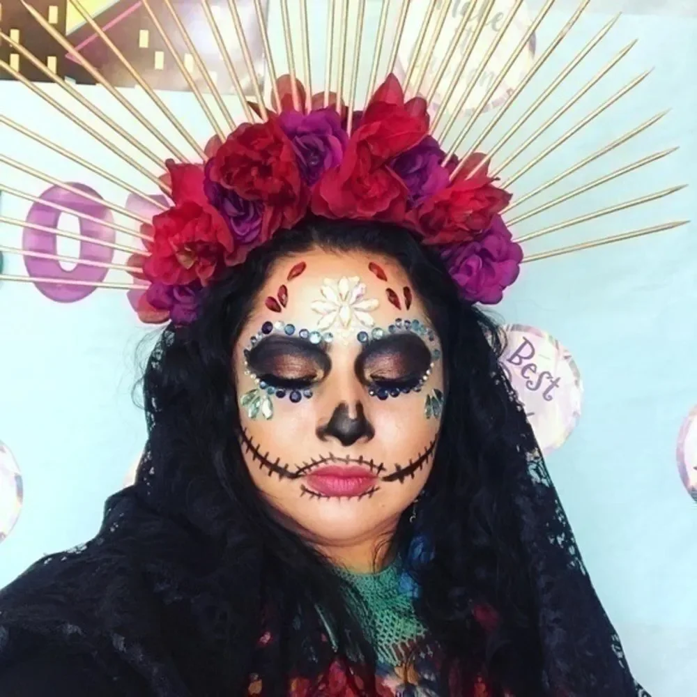 Pick 1- Handmade Catrina Day of the dead headband.